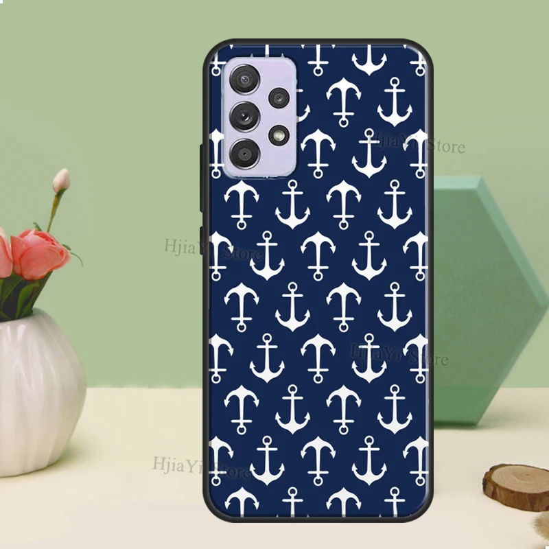 Anchor Boat Case For Samsung A54 A34 A24 A14 A51 A71 A12 A22 A32 A52 A72 A73 A33 A53 A13 Back Cover