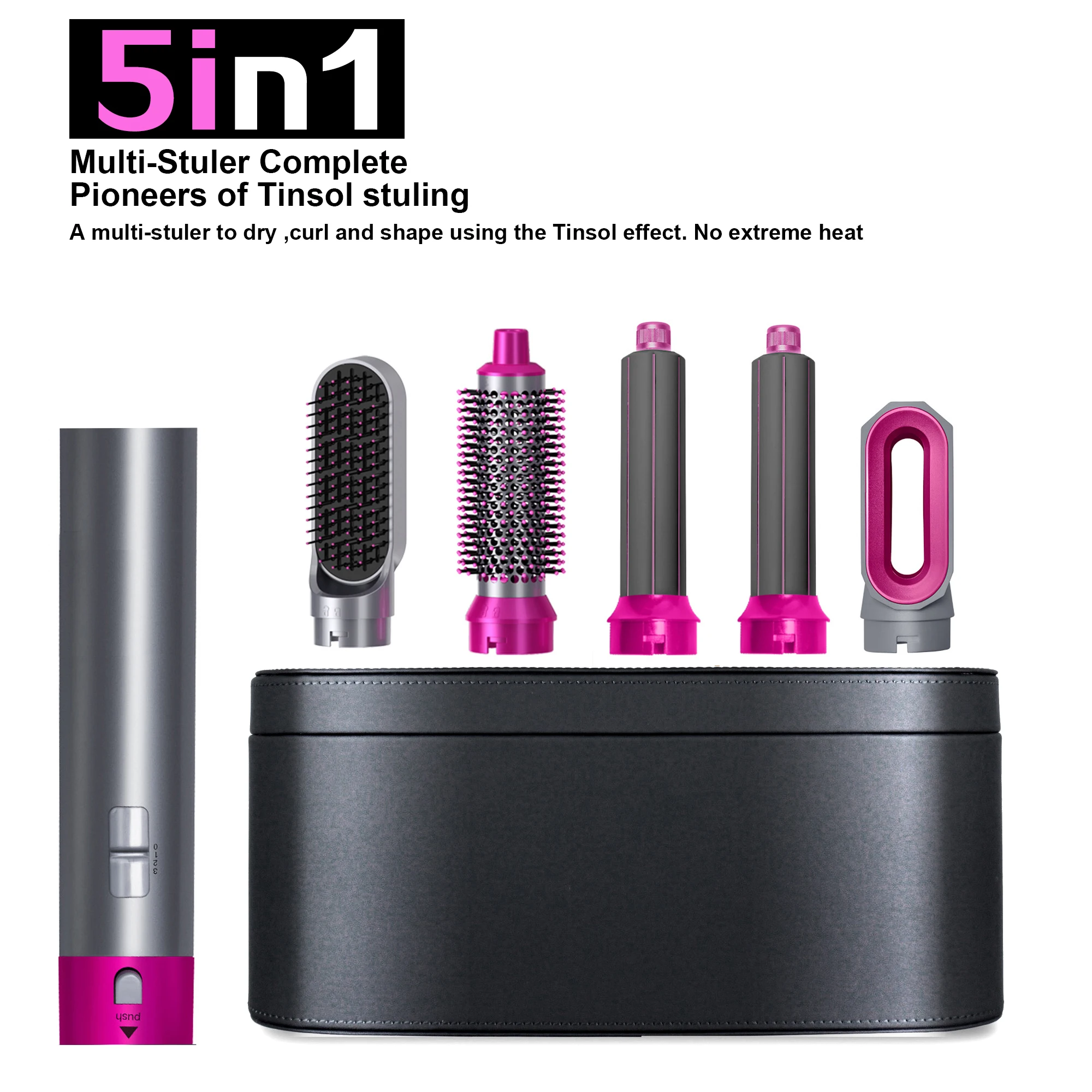 2024 New Hair Dryer Multifunction Styler 5 in 1 Curling iron Automatic curling iron Straightener with hair brush Curling iron