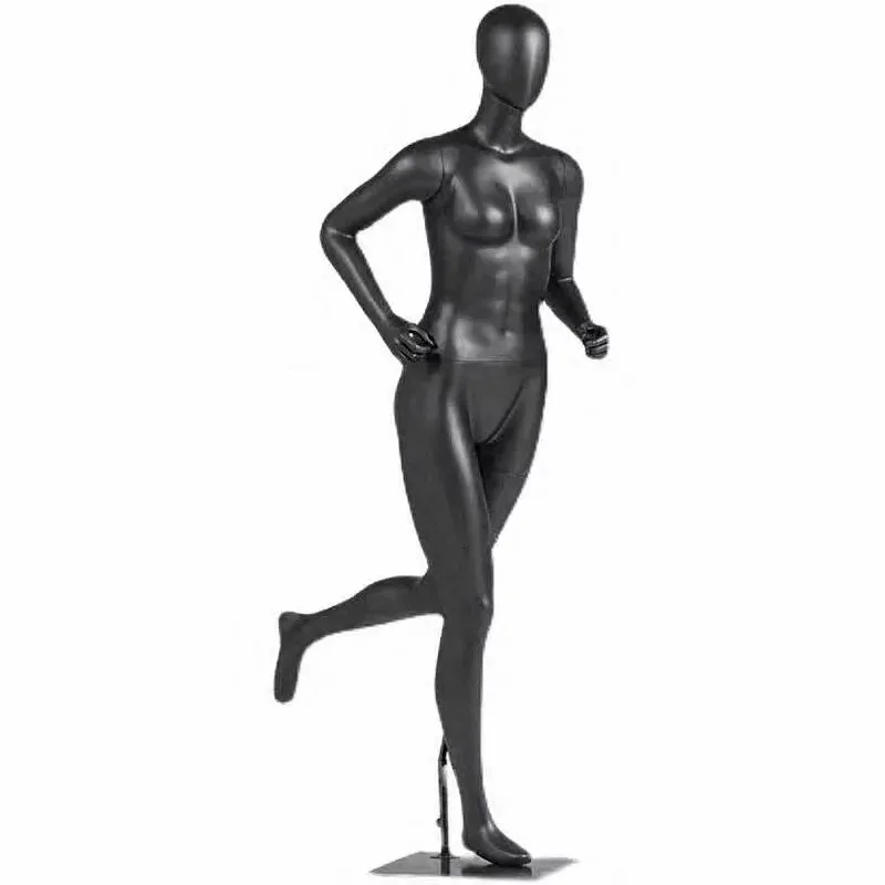 

Black Grey Muscular Male Female Display Dummy Model Running Sport Full-Body Mannequin for Sport Clothing Display Rack