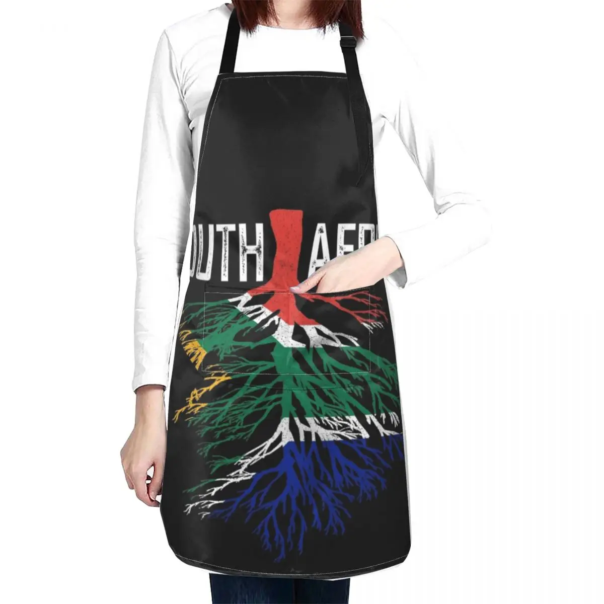 South Africa Roots South African Flag Gift Apron nail tech supplies Kitchens Accessories christmas 2024 Apron