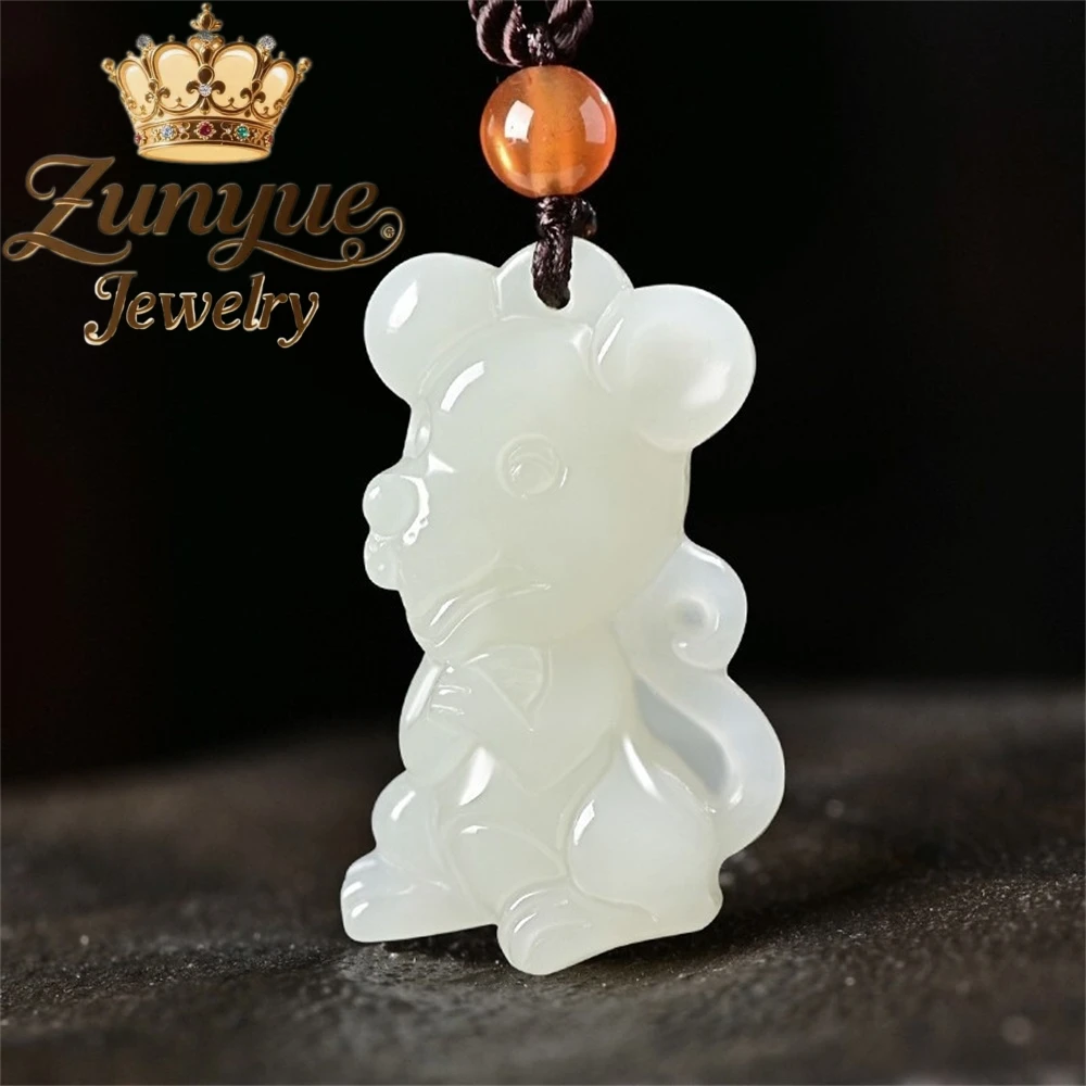 

White Jade Zodiac Pendants Zodiac Year Pendants Sweater Chains Gift Jade Articles Fashion Jewelry Exquisite Elegant Popular