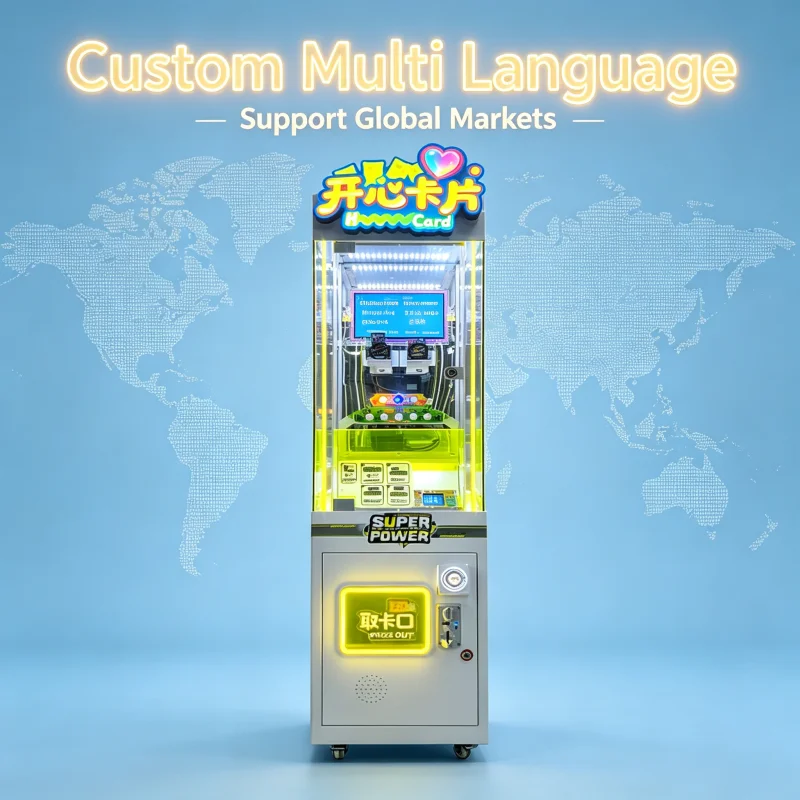 Pika Card Trading Push Machine, Coin‑Operated Reader Unit, Prepaid Payment Gear for Entertainment Venue Customized