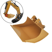 RC New Metal Wide Flat Excavator Bucket for Doube E EC160 E010 E111 HUINA 1592 1535 1550 1580 1593 1594 1599 RC Excavator Parts