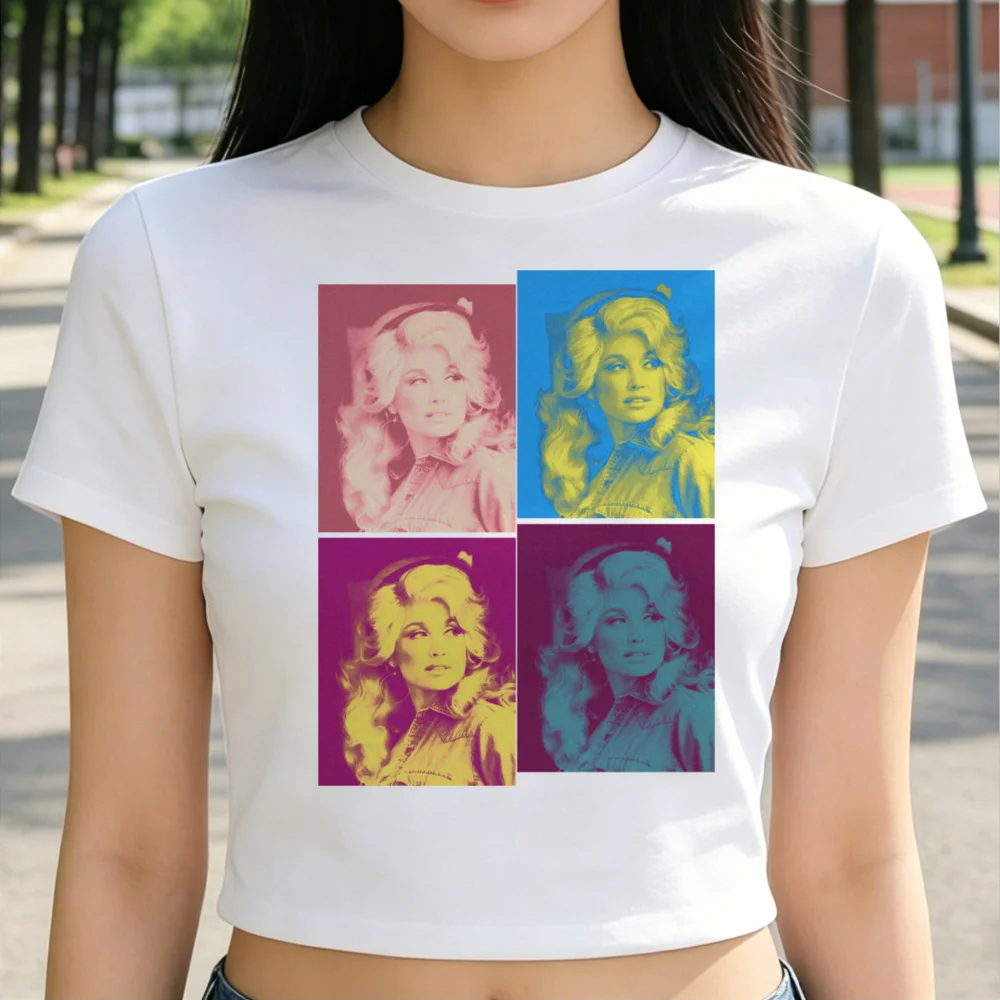 Dolly Parton crop top women alternative  cheap 2000s shirt 2000s jojifuku gyaru vintage kawaii