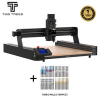 TwoTrees TTC450 CNC Milling Machine All Aluminum Frame Laser Engraver Cnc Router For MDF PVC Epoxy Wood Metal Carving Cutting