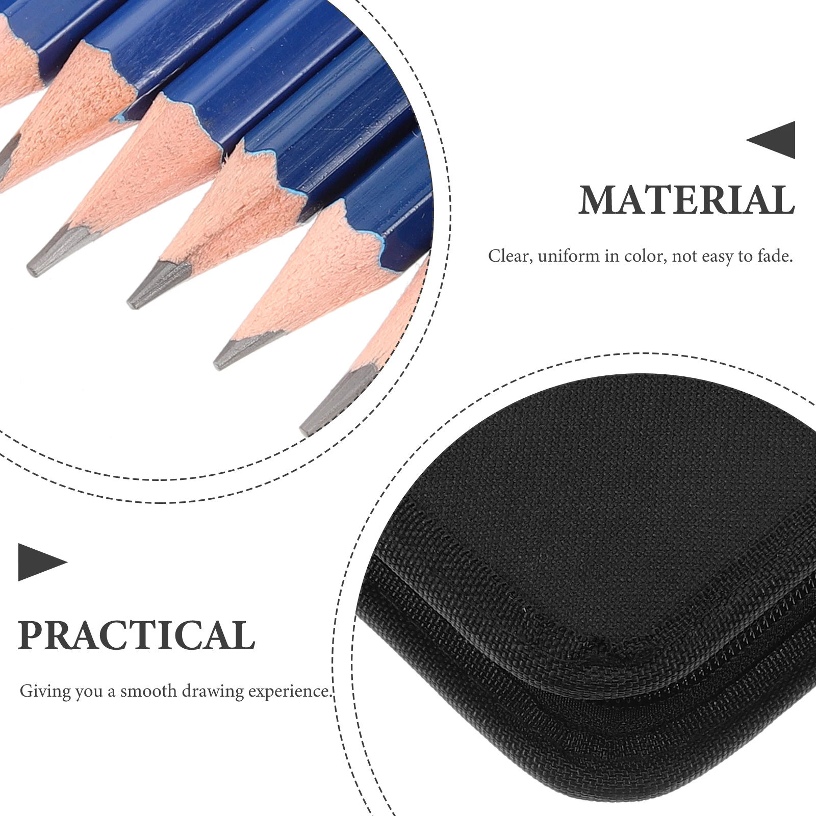 

Sketch Set Artist Pencils Charcoal Sketching for Drawing Elasticity Wooden Student Kit
