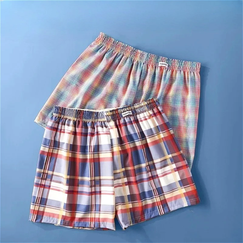Men'S Fashion Underwear - Celana Pendek Pria Motif Kotak-kotak, Celana