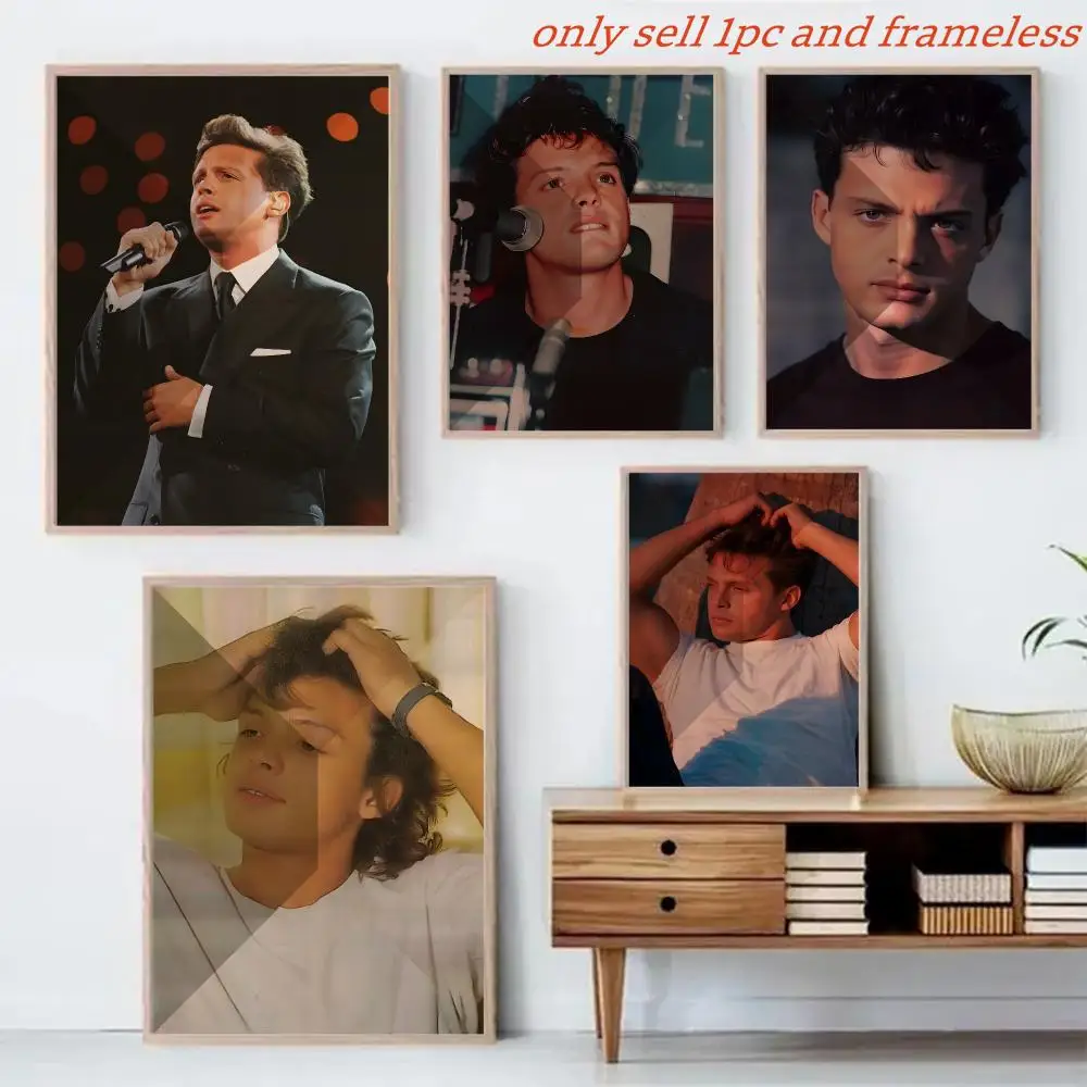 Singer L-Luis Miguel Painting Calligraphy Canvas Mural For Interior Walls Crease-Free Beautiful For Living Room Bedroom