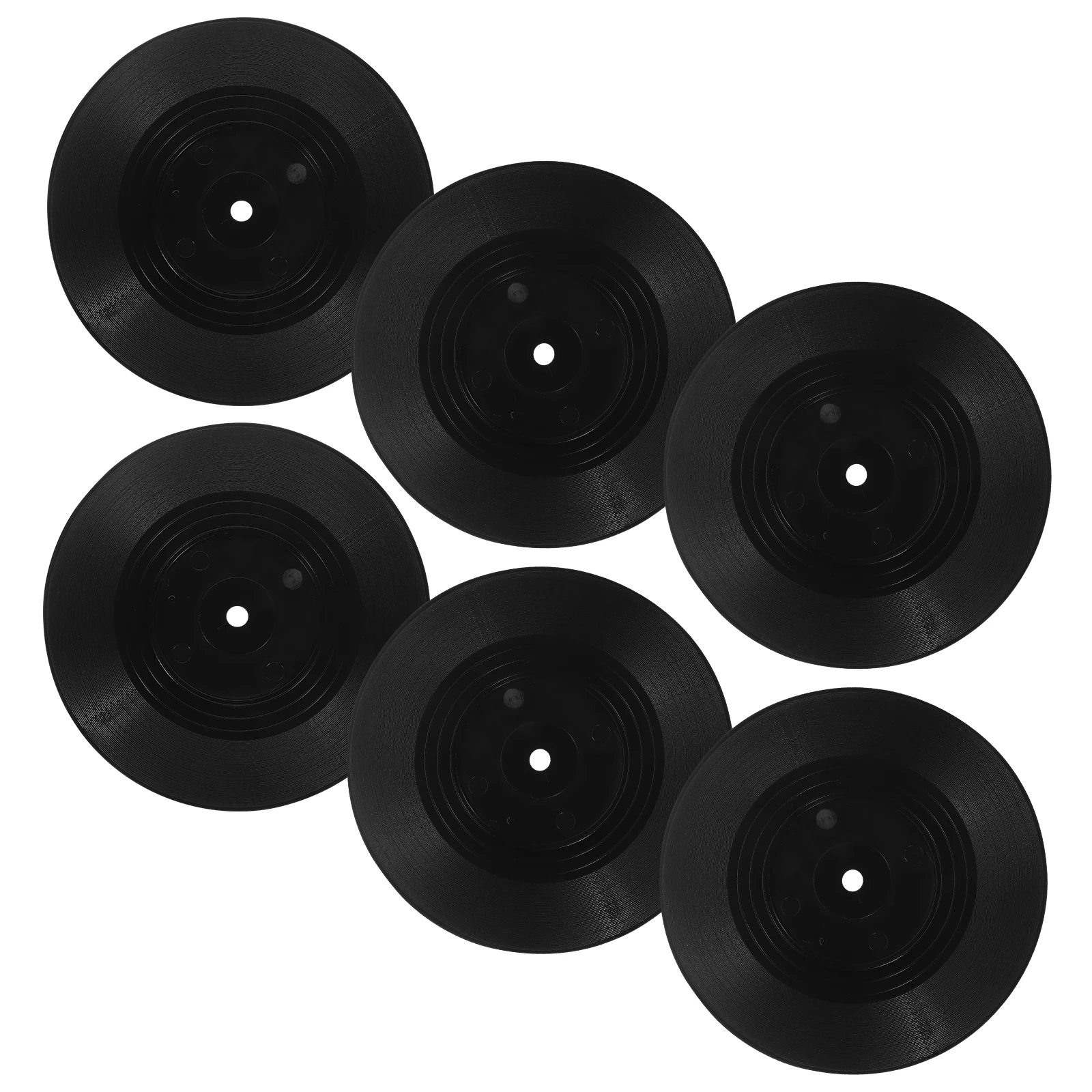

6pcs Vinyl Home Coaster Cup Mats Pads Anti Skid Coasters For Home Kitchen Retro Drink Mats Non Slip Protective Cushion