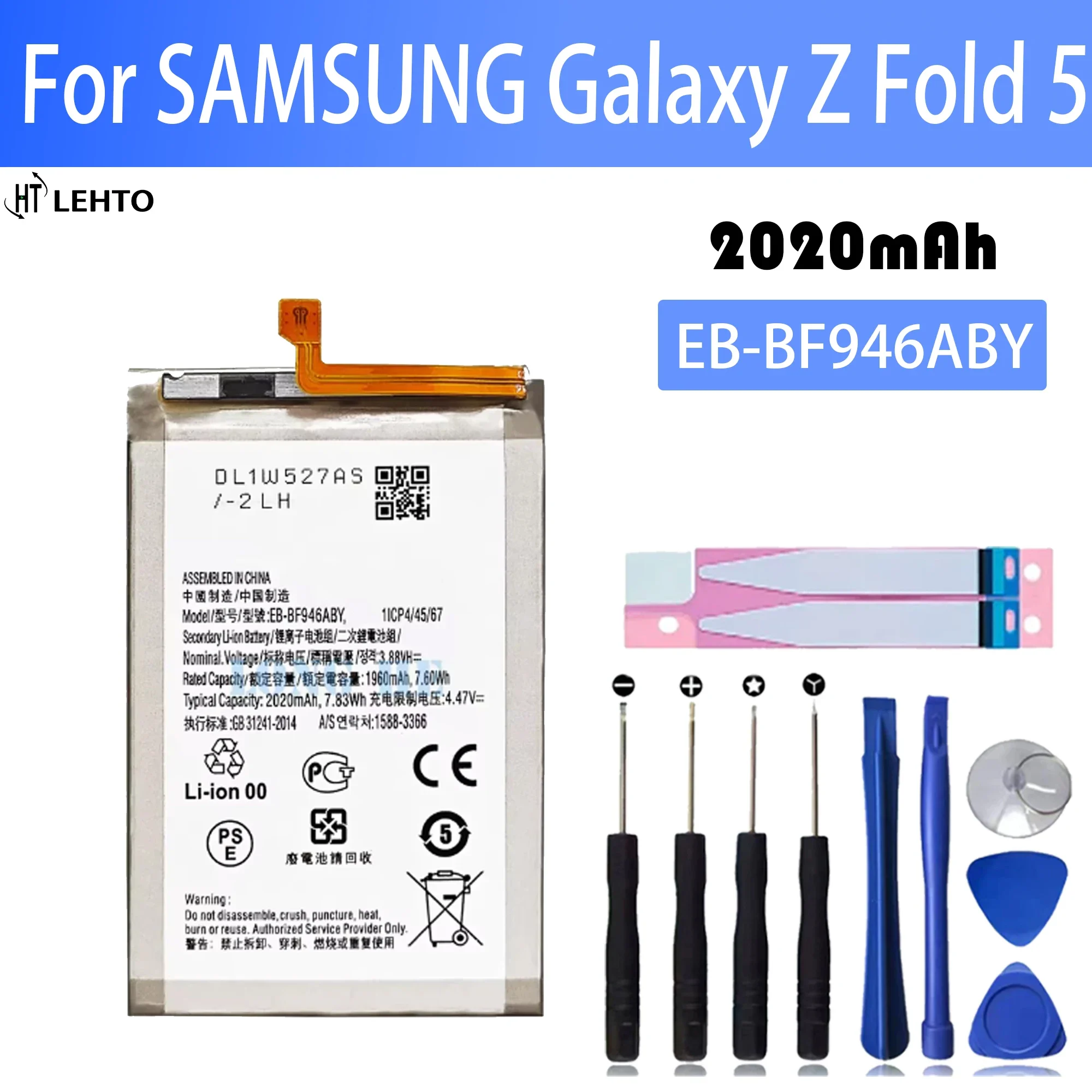 100% New Original Battery EB-BF946ABY EB-BF947ABY For SAMSUNG Z Fold 5 Battery + Free Tools