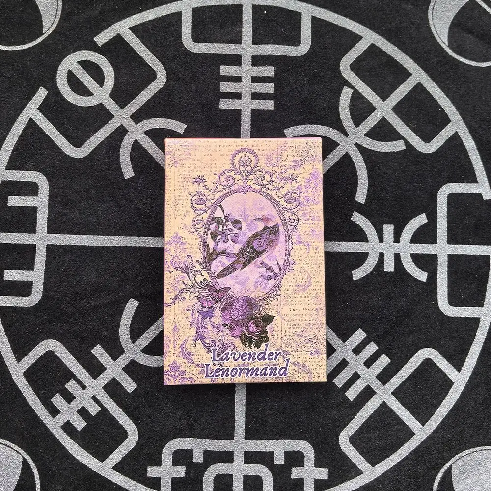 Lavender Lenormand Deck 9*6cm - 36 Cards with Vintage Botanical Illustrations, Shabby Chic Purple Aesthetic Tarot Alternative - view 5
