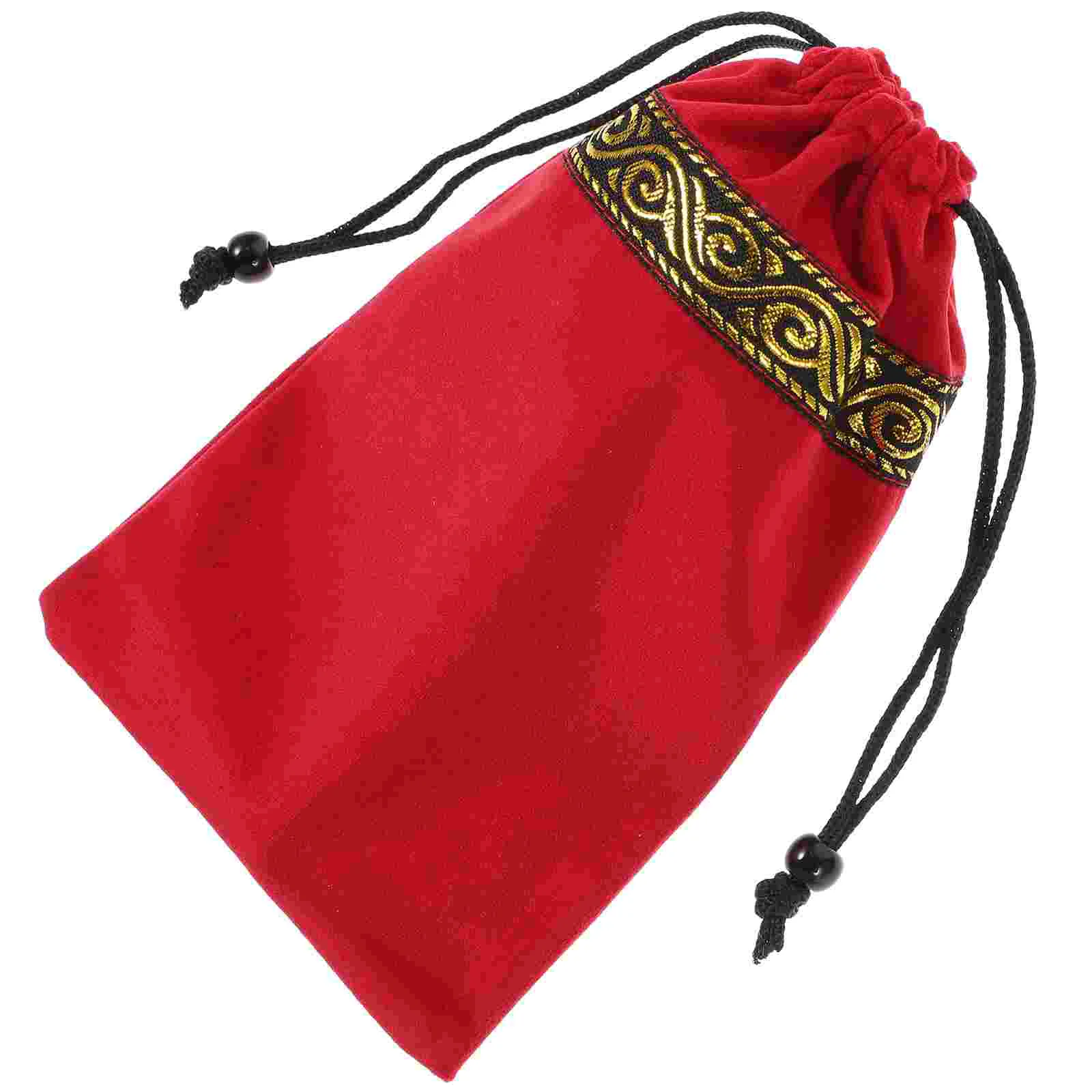 Tarot Cards Bag Velvet Drawstring Pouch for Small Items Storage Craftsmanship Gift Tarot Holder Divination Jewelry