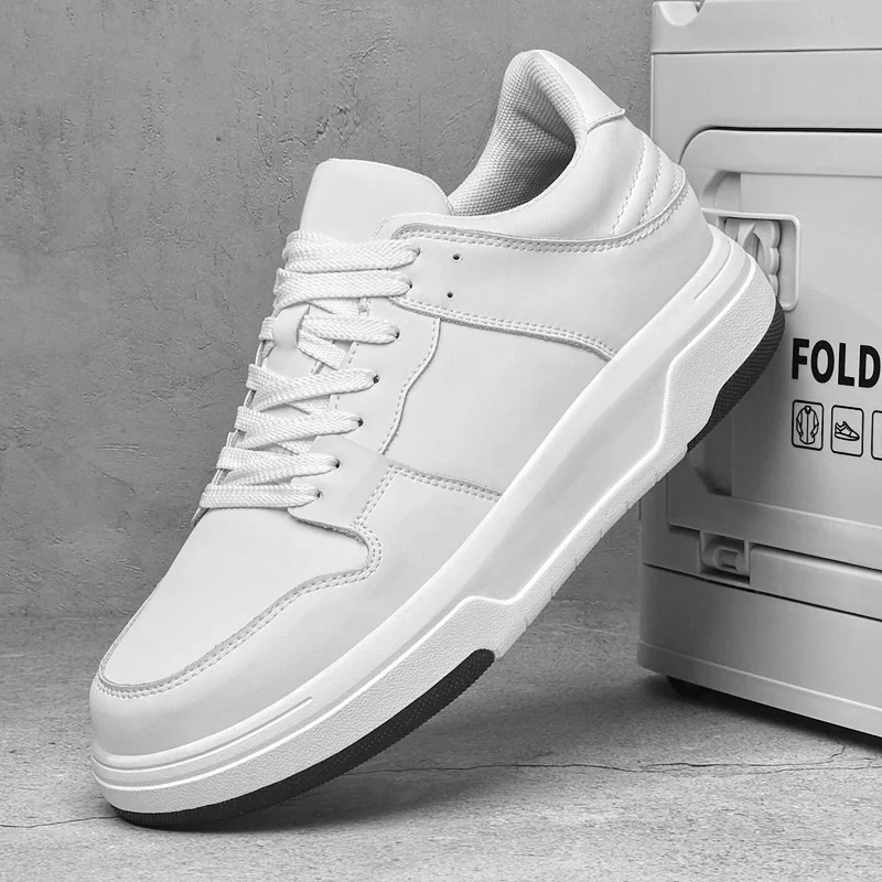 Genuine Leather Men Elevator Shoes Heightening Sneakers for Men 6cm 8cm Breathable Height Increased Shoes for Man Sports Shoes