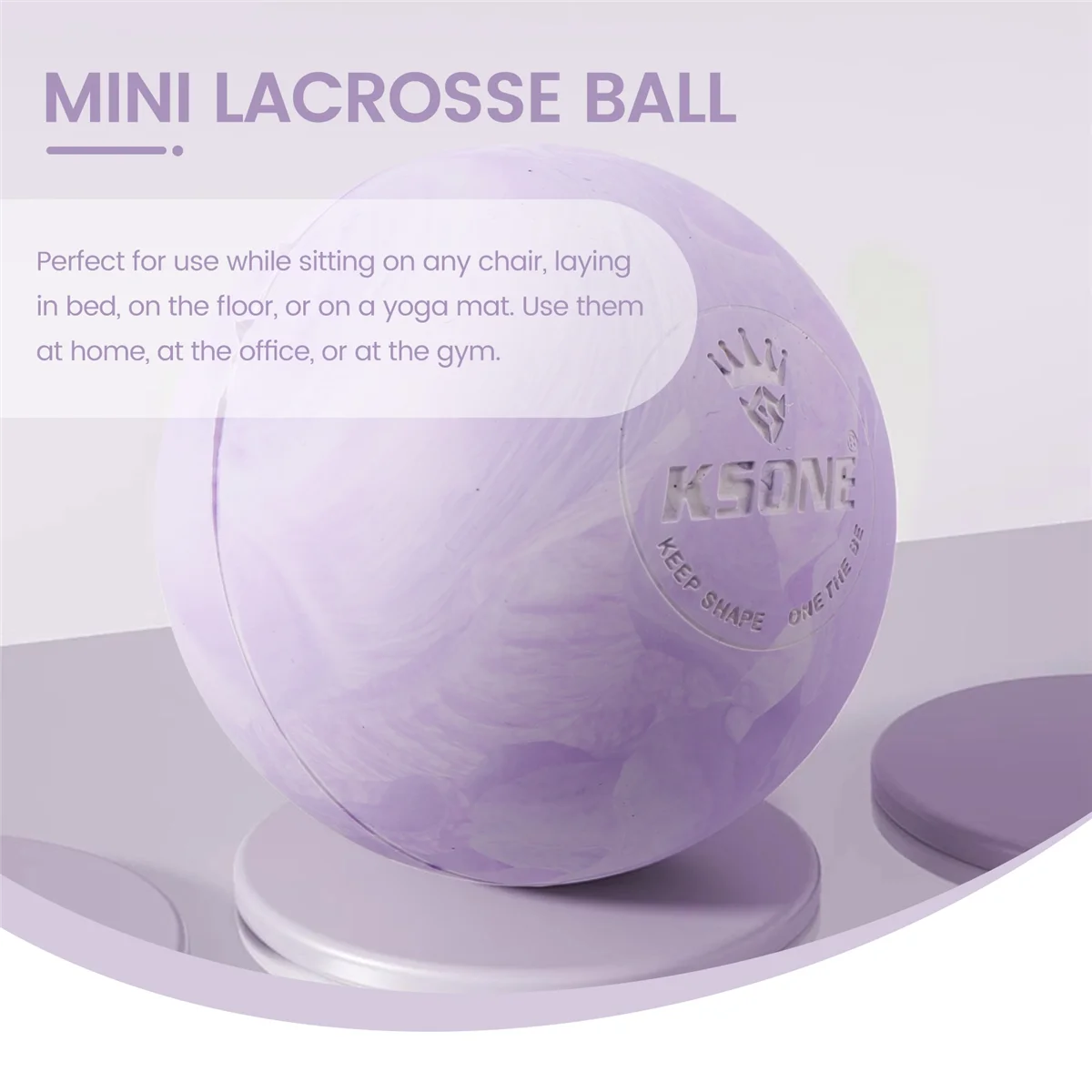 RIRI KSONE Массажный мяч для лакросса — портативный массажный мяч для фитнеса — ролик для массажа мышц — мягкий массажный мяч для релаксации 1