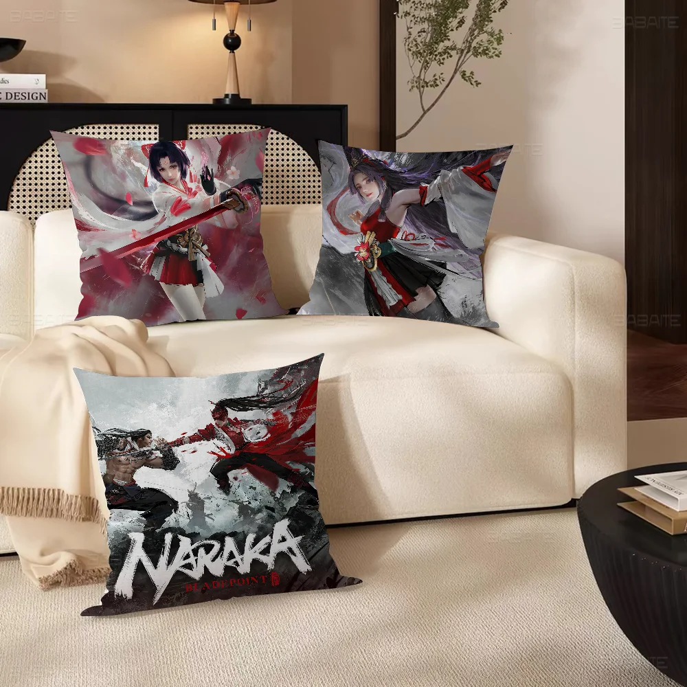 

Naraka Bladepoint Pillow Cushion Cover Pillowcase Living Room Sofa Home Decor Customized