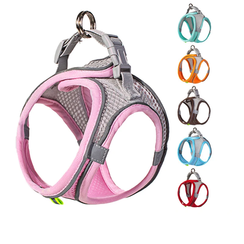 Cat Dog Harness Vest Chest Rope Set Reflective Breathable Adjustable Pet Harness for Small Medium Dogs Outdoor Walking