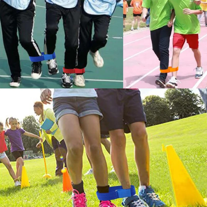 

12/6PCS Outdoor Activities For Adults And Kids Three Leg Race Bands Cooperative Games For Teamwork Party Carnival Fun Favors