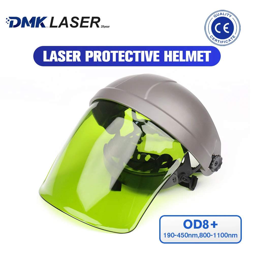 DMK Laser Protective Helmet 190-450&800-1100nm OD8+ CE Radiation Protection Mask For Fiber Laser Welding/Cutting/Clean Machine