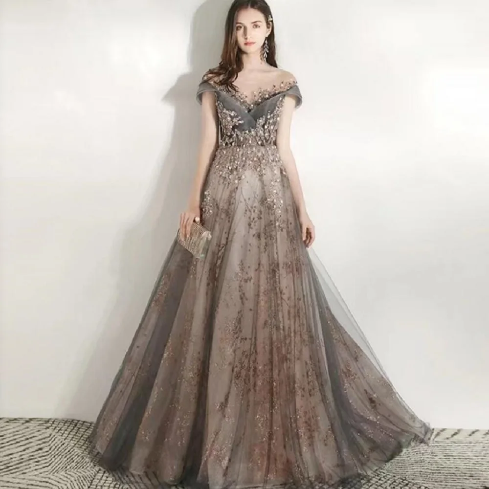 Vestido de quinceañera con hombros descubiertos para niña, traje elegante de fiesta, baile de graduación, personalizado, novedad de 4035, 2024