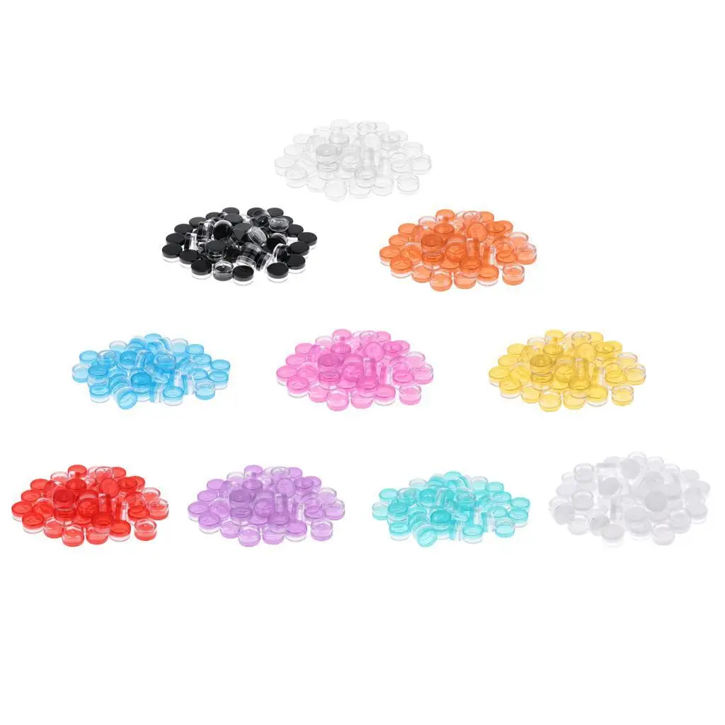 

50pcs Empty Round Makeup Jar Pot Travel Cream Powder Cosmetic Container Case Yellow