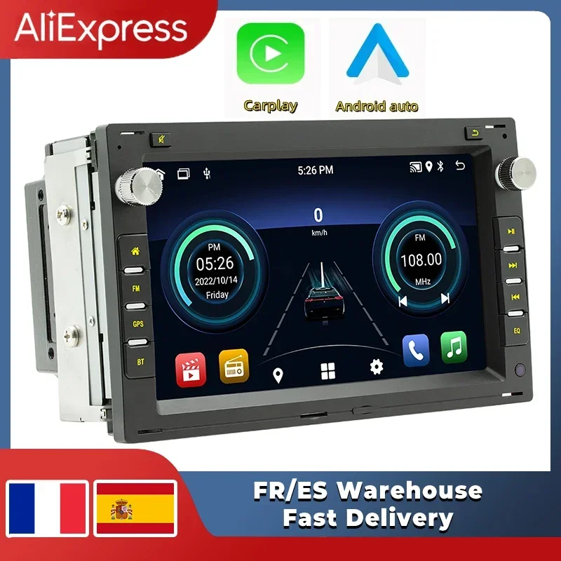 2 Din Android Car Radio CarPlay For VW PASSAT B5 MK4 MK5 SHARAN Jetta Bora Polo TRANSPORT T5 CITI CHICO Car Multimedia Player