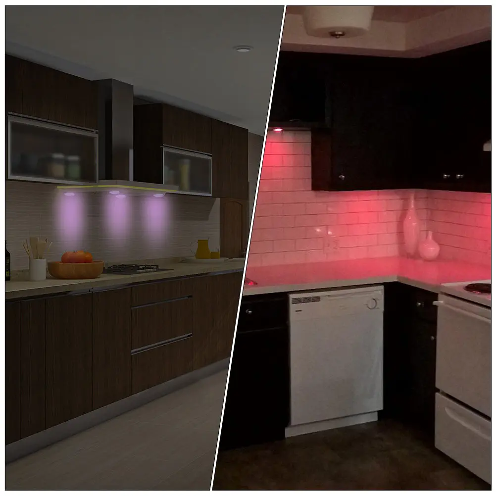 

1Set LED Night Light Cabinet Light Remote Controlled Dimmable Rechargeable Wireless Lamp for Wardrobe Closet Bedroom Stairs