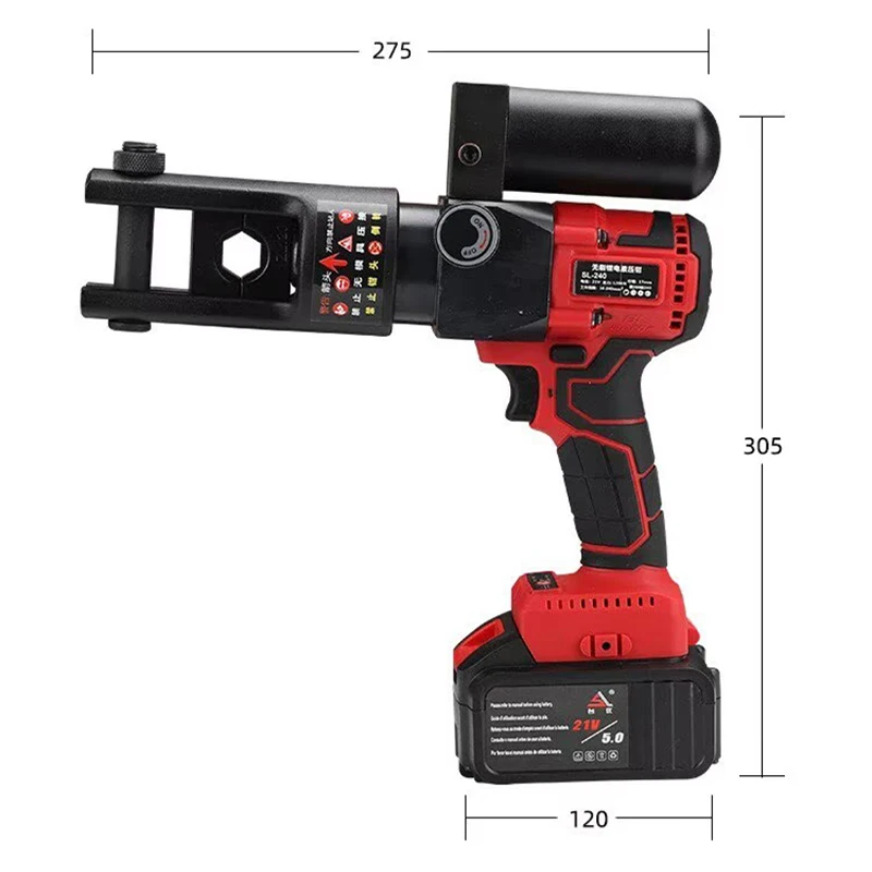High Power Bruseless Motor Electric Hydraulic Crimping Pliers SL-240 Rechargeable Copper Aluminum Terminal Crimping Machine