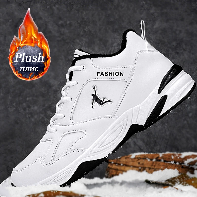 Men's Basketball Shoes Winter Waterproof Leather Sneakers Man Durable Non-slip Outsole Gym Training Outdoor Basketball Sneakers