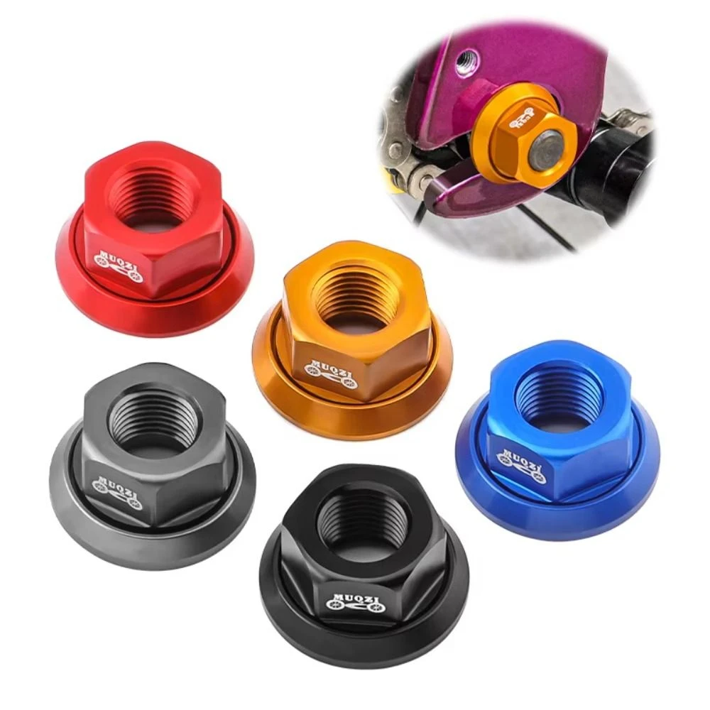 

2pcs Colorful 3/8 Bicycle Hub Nut M10 High Strength Rear Axle Screw Anti-rust Anodizing Bike Accessories Road Bike