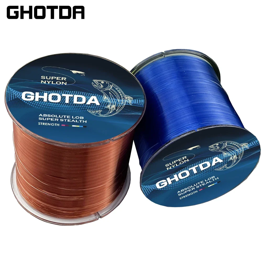 

GHOTDA 500m Super Strong Nylon Fishing Line High Quality Monofilament Abrasion Japan Fish Line 4.4-28.6LB Fluorocarbon