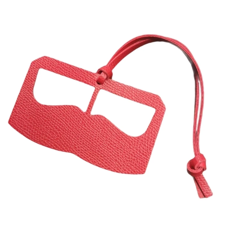 367C Glasses Shaped Ornament For Personalize Styles PU Leather Keychain Sturdy