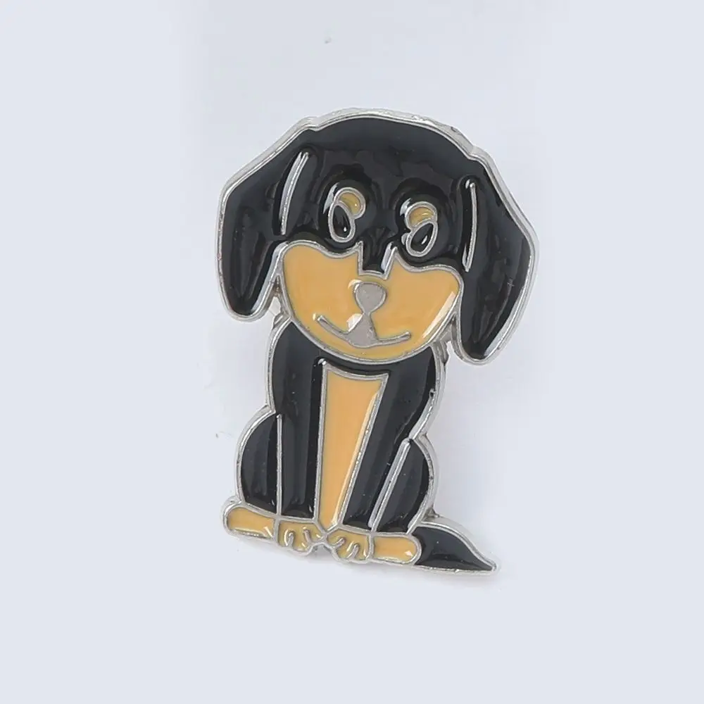 Schoolbag Decoration Cartoon Dog Pet Dog Brooch Animal Bulldog Dog Animal Enamel Pins Husky Funny Cartoon Metal Badge Gift