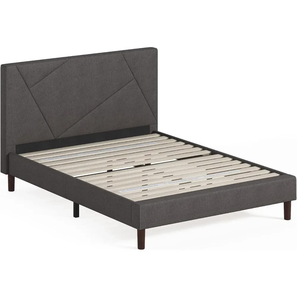 Platform Bed Frame / Mattress Foundation / Wood Slat Support / No Box Spring Needed