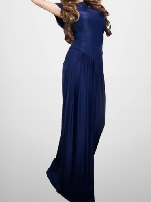 

Spring Fashion New Style Elegant Waist Slimming Pleated Dress Long Dress