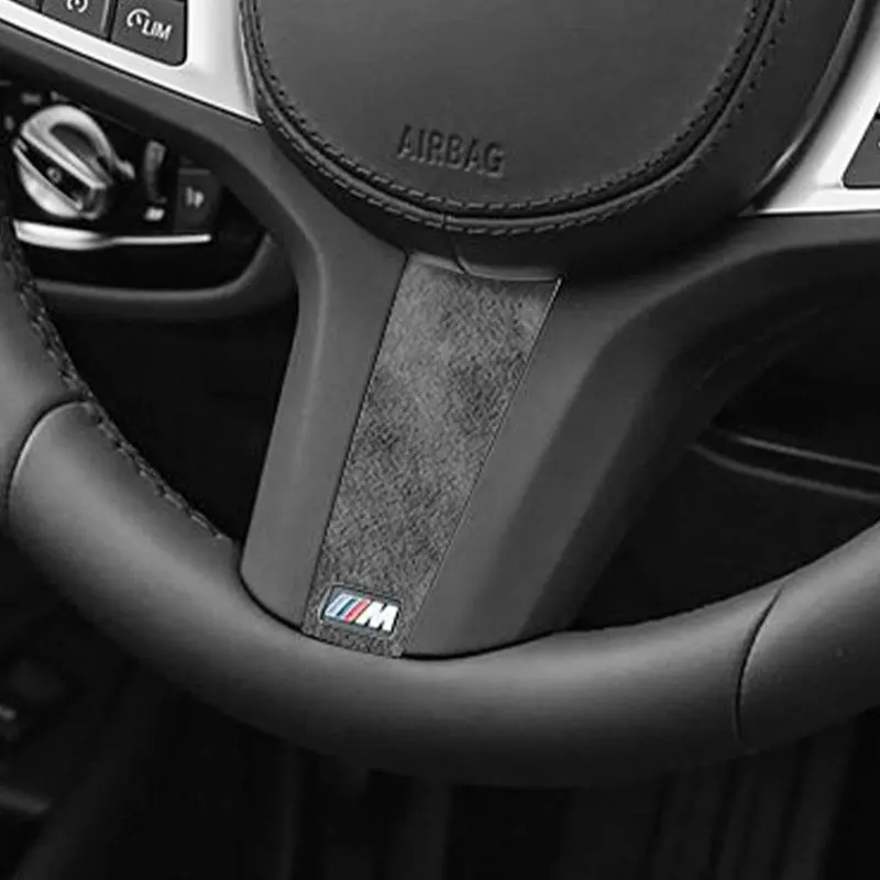 

For New BMW Series Fit for G Chassis Car Steering Wheel Trim Sticker Anti Scratch Interior Tuning Accessories Made of Alcantara