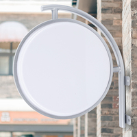 40cm LED Advertising Light Box Round Double Sided Illuminated Sign Waterproof Signboard Light 220V