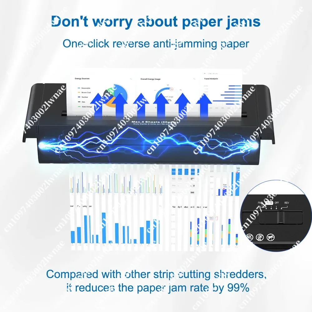 Home Automatic Small Office Document Export Lightweight Portable Strip Shredder