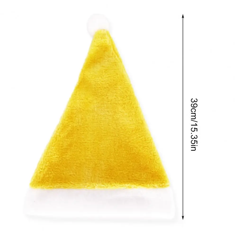 

29*39cm Santa Hat For Women Men Kids Plush Velvet Christmas Hats Soft Holiday Dress-up Accessory For New Year Party Supplies