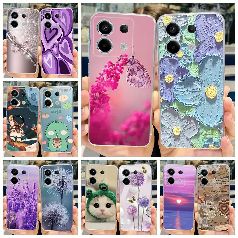 For Xiaomi Poco X6 5G Case Luxury Painted Cover Clear Silicone Phone Case For Xiaomi Poco X6 Pro PocoX6 X6Pro Soft Fundas Bumper