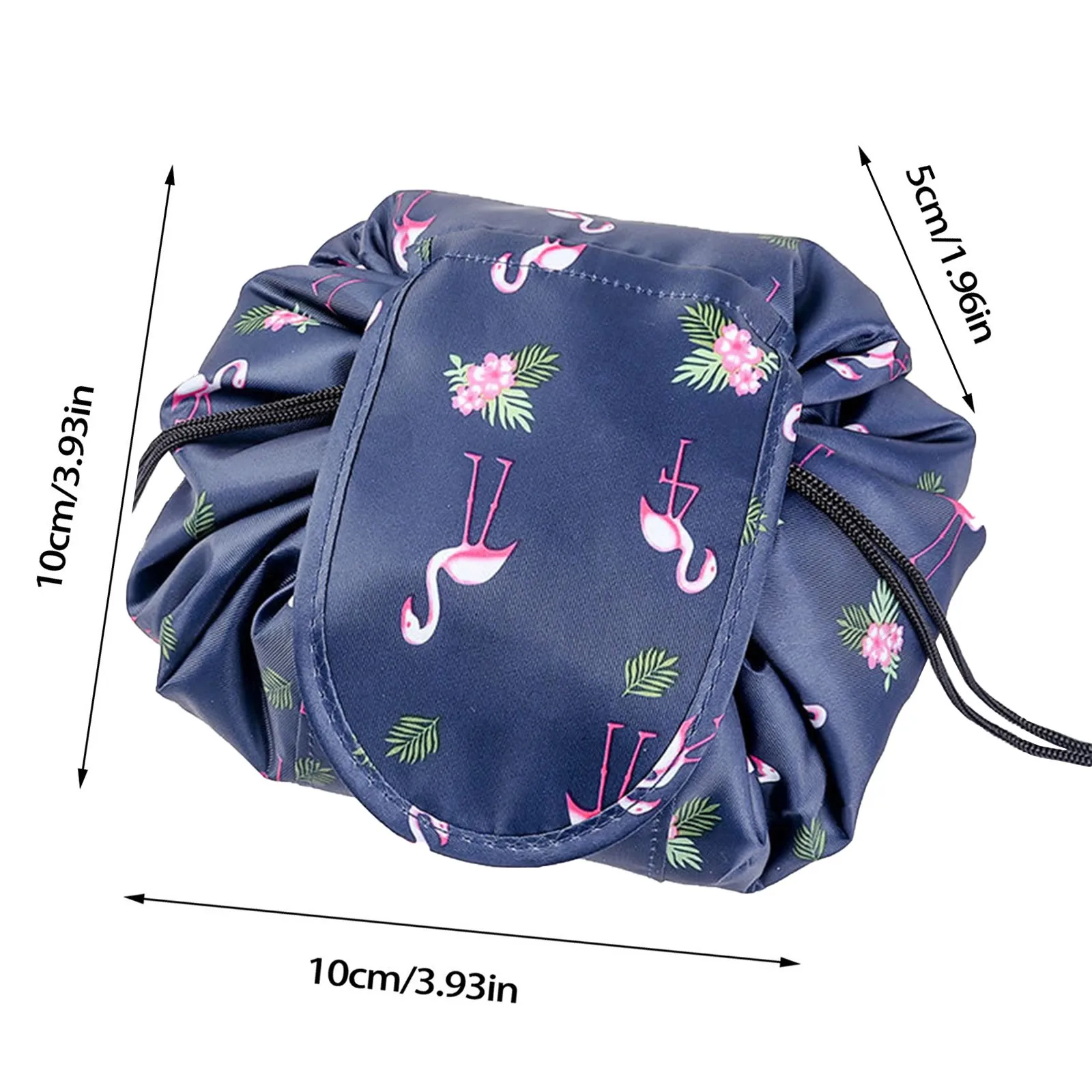 Drawstring Makeup Bag 20 Inch Travel Cosmetic Bag,Opens Flat For Easy Access