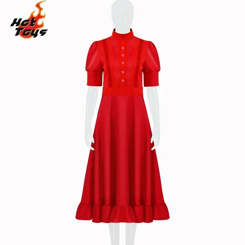 진주 코스프레 판타지아 의상 성인 여성을위한 변장 소녀 빨간 드레스 판타지 여성 의상 할로윈 카니발 파티 의류