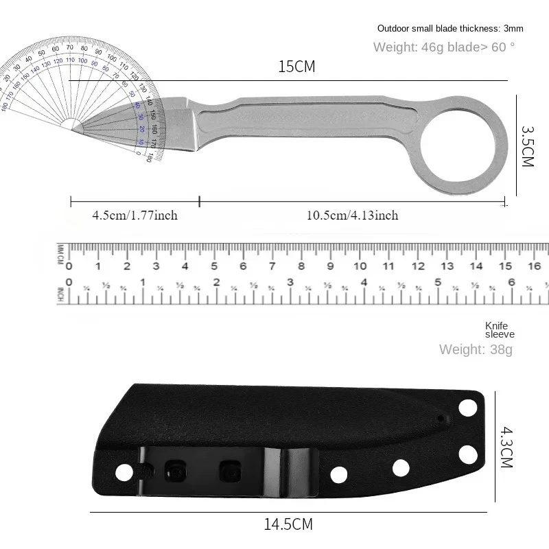 2025 New knife +K sheath Outdoor small straight knife, high hardness survival knife, camping EDC portable,utility  Pocket knife - view 6
