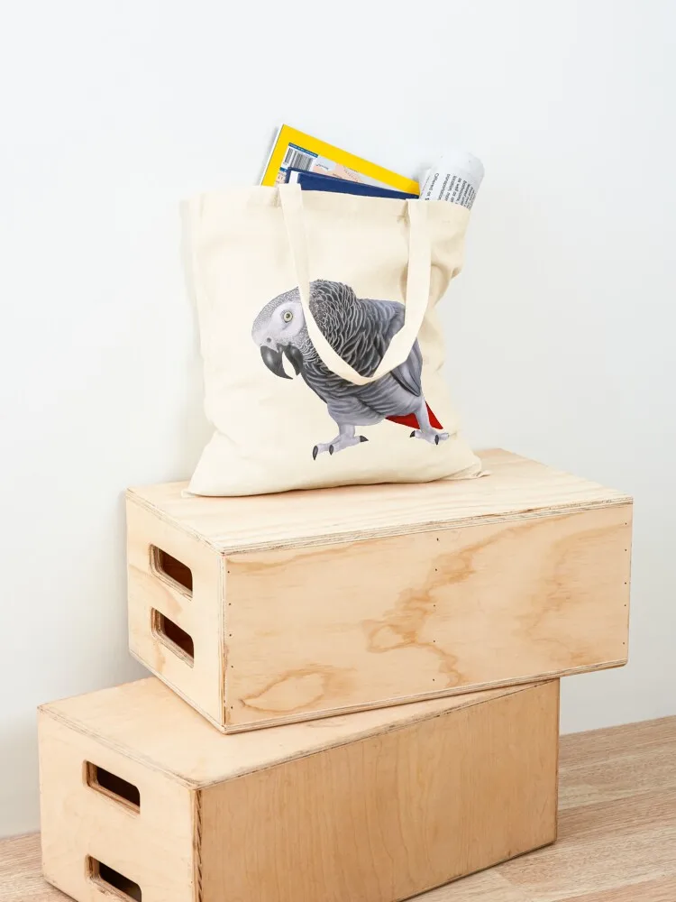 حقيبة حمل الببغاء الرمادي الأفريقي حقيبة صديقة للبيئة قابلة للطي حقائب كبيرة للنساء حقيبة هدايا تسوق محمولة