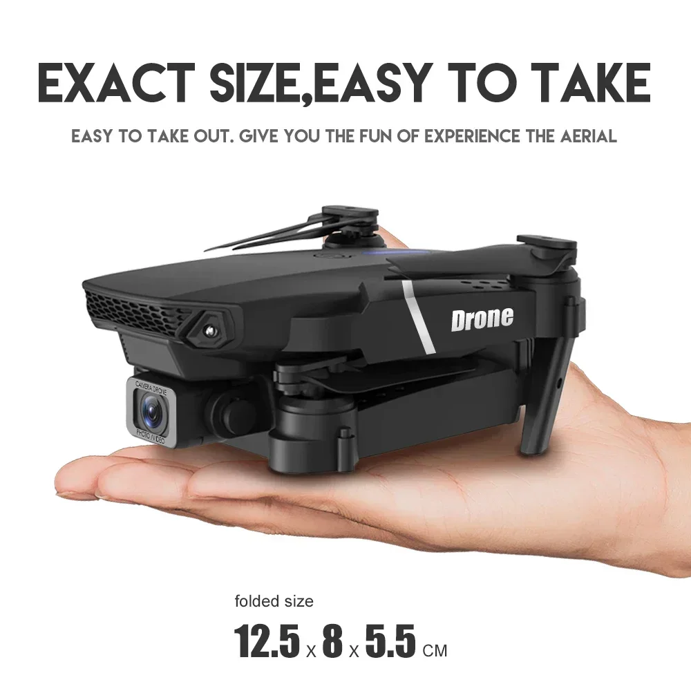 New 2024 E88Pro RC Drone 4K Professional with 1080P Wide Angle HD Camera Foldable Quadcopter RC Aerial Gift