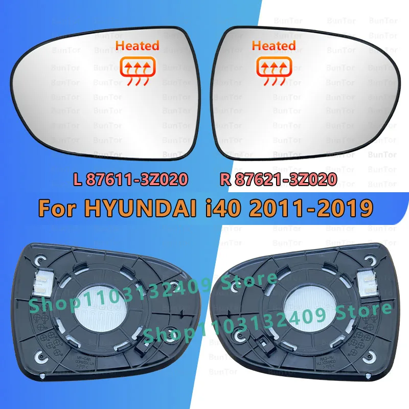 Pour HYUNDAI i40 2011-2019 verre de rétroviseur latéral gauche ou droit avec pièces de lentille de rétroviseur d'aile convexe de voiture chauffées/87611/21-3Z010