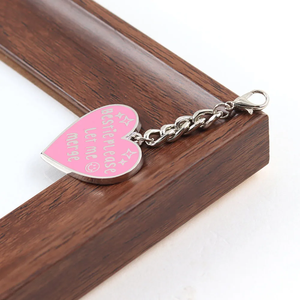 Lustiger Bestie „Bitte lass mich zusammenflossen“ Schlüsselanhänger, Niedlicher Rosa Herz-Schlüsselring, Humorvolles Geschenk für Autofahrerinnen, Kreativer Anhänger für Autoschlüssel und Rucksack – Detail 10