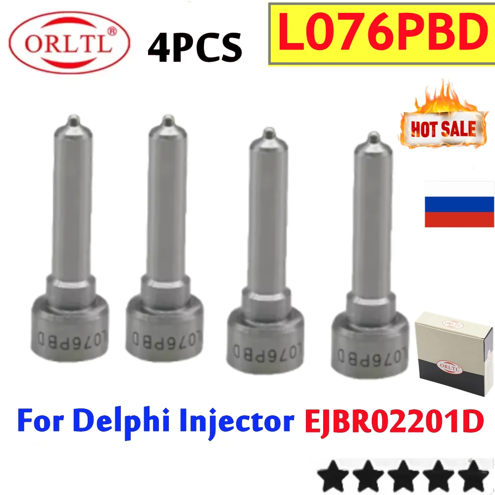 

4PCS for Delphi Injector EJBR02201D L076PBD New Diesel Injector Nozzle L076 PBD L076PBC ORLTL