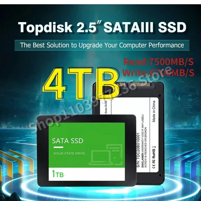 

SSD sata 2,5 дюйма, Внутренний твердотельный накопитель для ноутбука, ПК, PS5, PS4