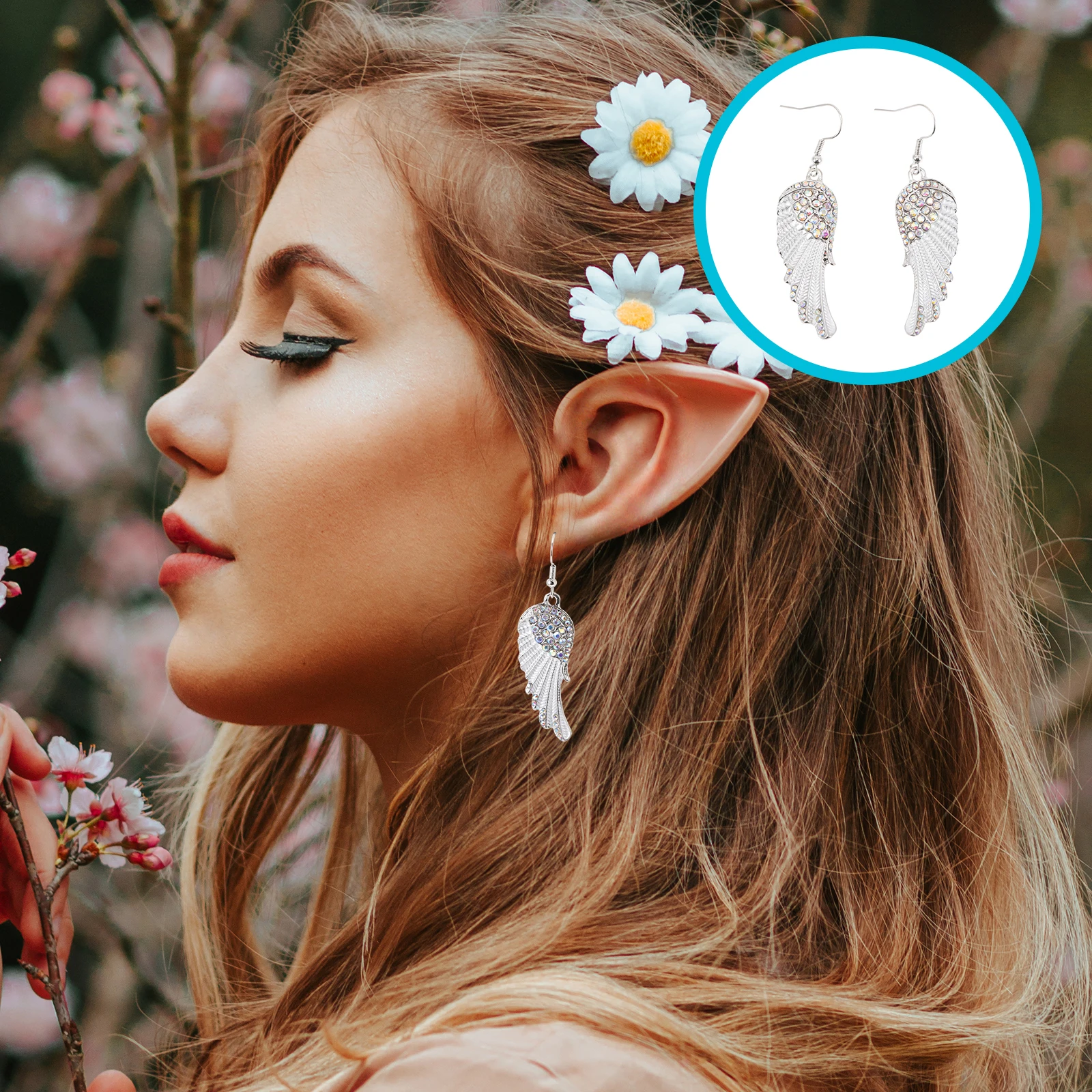 Orecchini a ali Design da sposa Ciondola gioielli da sposa per donna Donna