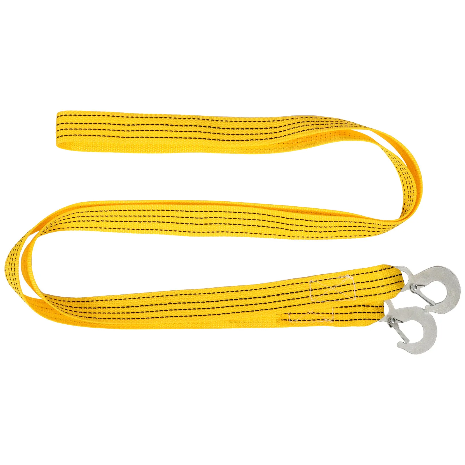 Premium Nylon Car Trailer Rope Double Thick Fluorescent Hook Forged Iron Hook Vibration Dampening Winch Rope Nylon